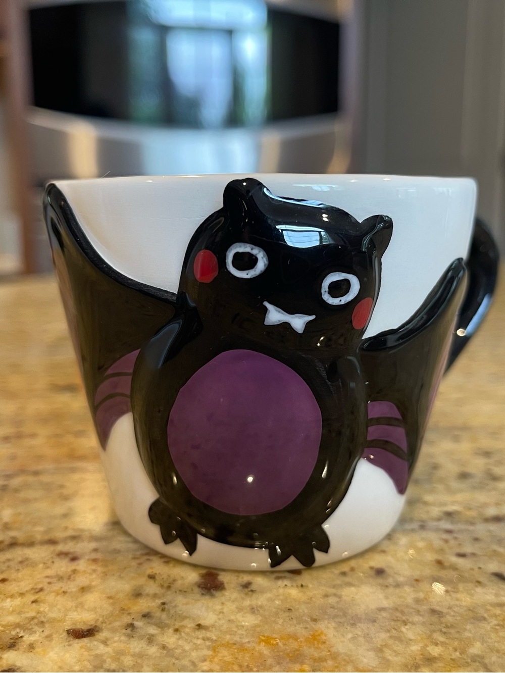 Sur La Table Halloween Pumpkin Bat Ceramic Child Mug 3”